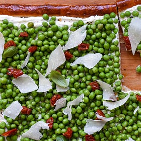 Savory Ricotta Tart with Peas