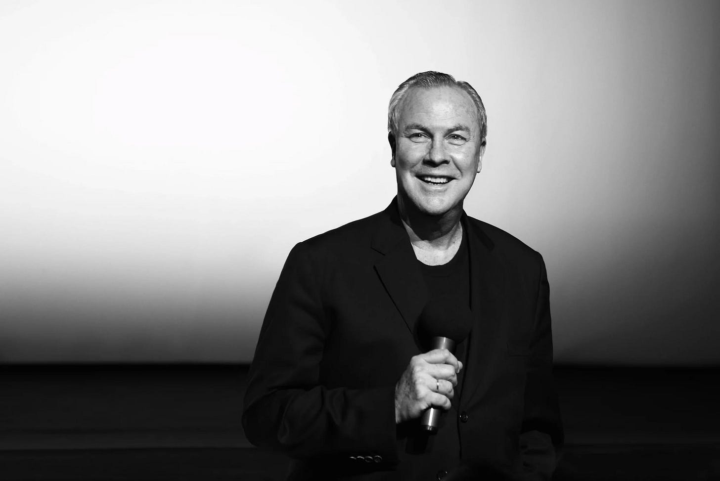 May be a black-and-white image of 1 person
