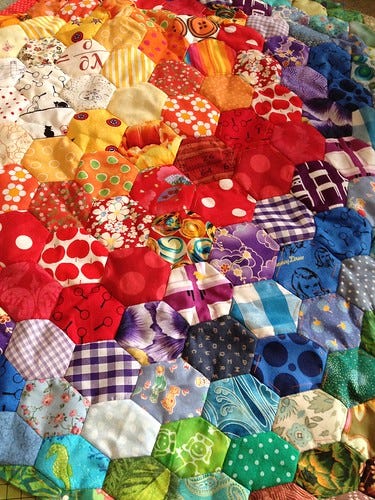 Sphere patchwork close up Sphere patchwork close up