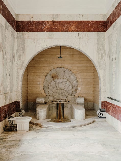 Image gallery of The New Palace photographed by Salva López for Kinfolk, showing atmospheric interiors, architectural details, soft natural light, and a quiet hospitality setting with a strong sense of place.