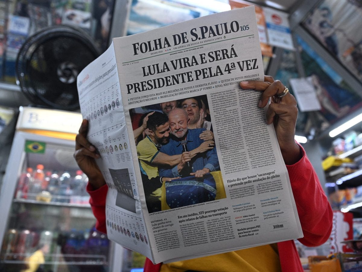 Brazil’s Lula wins ‘historic victory’ against right-wing Trump ally Flávio Bolsonaro Brazil’s Lula wins ‘historic victory’ against right-wing Trump ally Flávio Bolsonaro