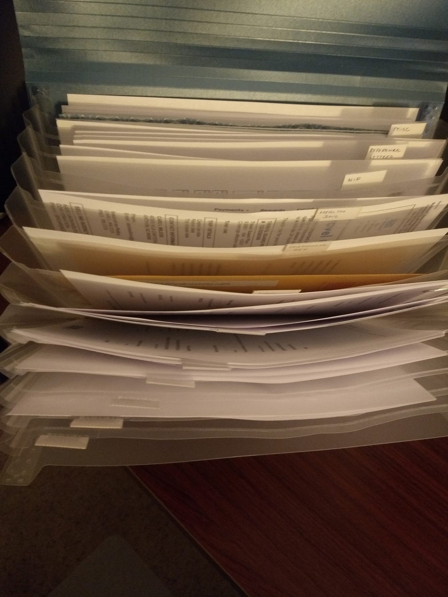 File folder with papers