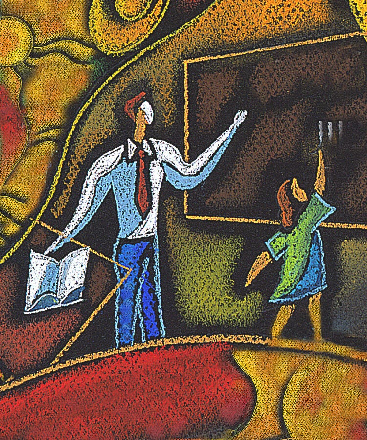 School And Education Painting by Leon Zernitsky