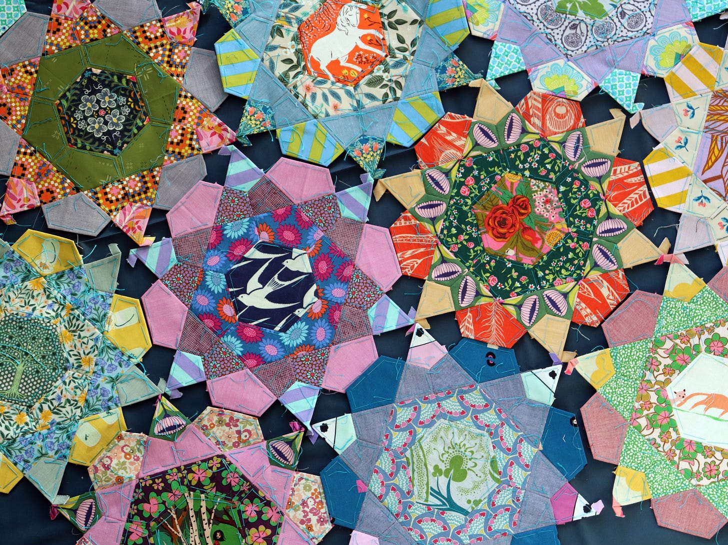 Slow Stitching - by Rachel LaBour - stitched in color