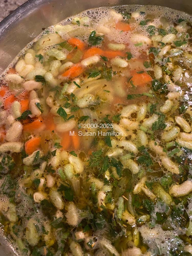 "Beans & Greens Soup" with "Baer's Best Beans," 20 Acres of Heirloom Beans, Owners: Charley and Carol Baer, South Berwick, Maine