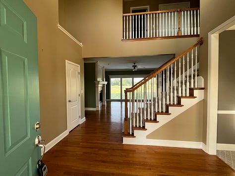 Photos of the house after everything was moved out.