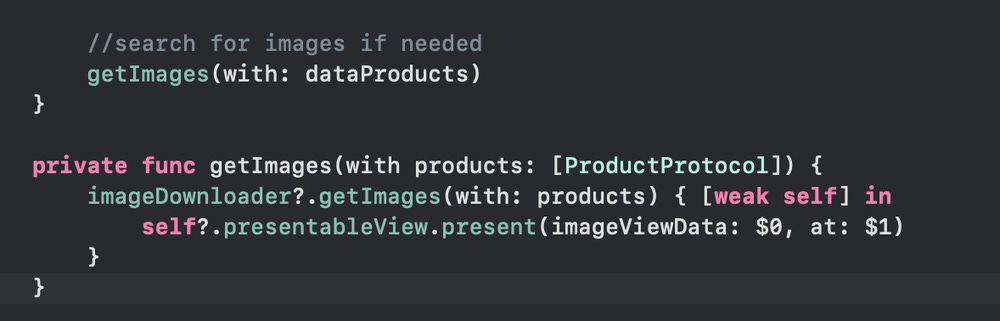 Shows the final implementation of getImages.