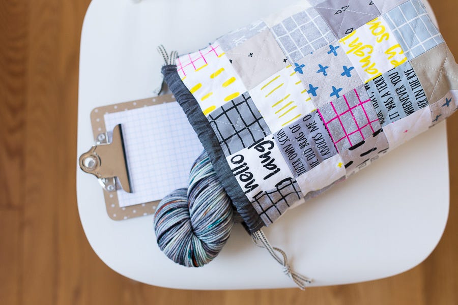 Patchwork Drawstring Bag - Noodlehead Patchwork Drawstring Bag - Noodlehead