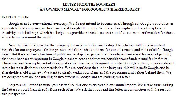 Google Letter Intro Google Letter Intro