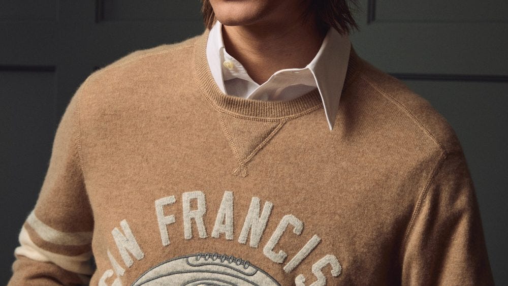 A look from the Todd Snyder + NFL Collection. A look from the Todd Snyder + NFL Collection.