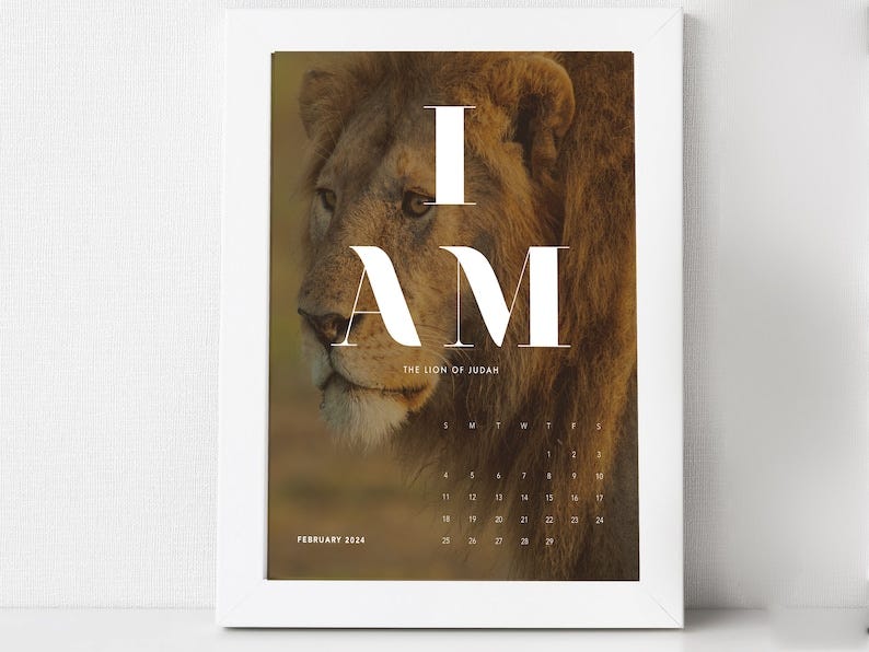I AM School Year Calendar  Digital PDF image 1