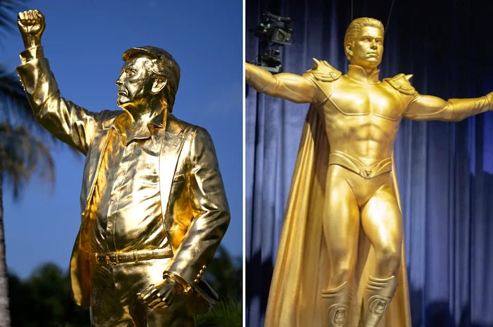 The Boys creator reacts to real-life gold Trump statue that ...