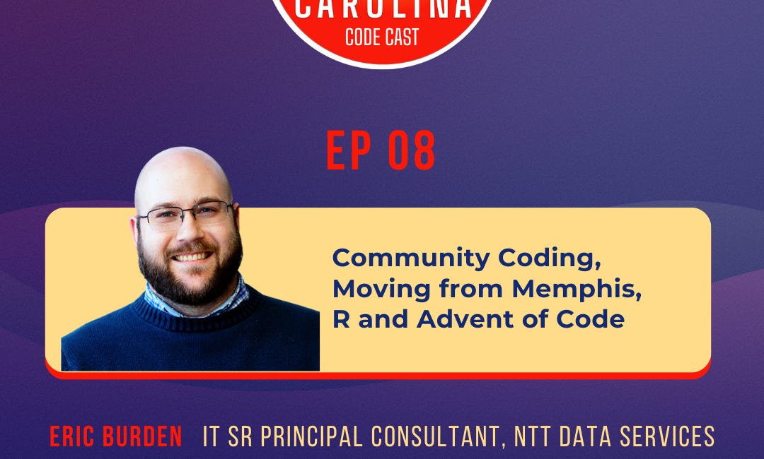 EP08 - Community Coding, Moving from Memphis, R and Advent of Code