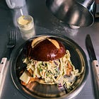 maple dijon chicken sando with apple dill slaw