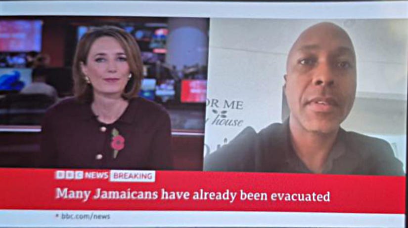 Dean Jones Speaks Live on BBC News TV About Hurricane Melissa and Jamaica’s Resilience