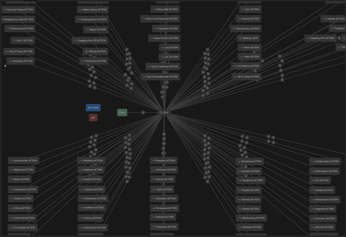 A screenshot of timelines in Rive