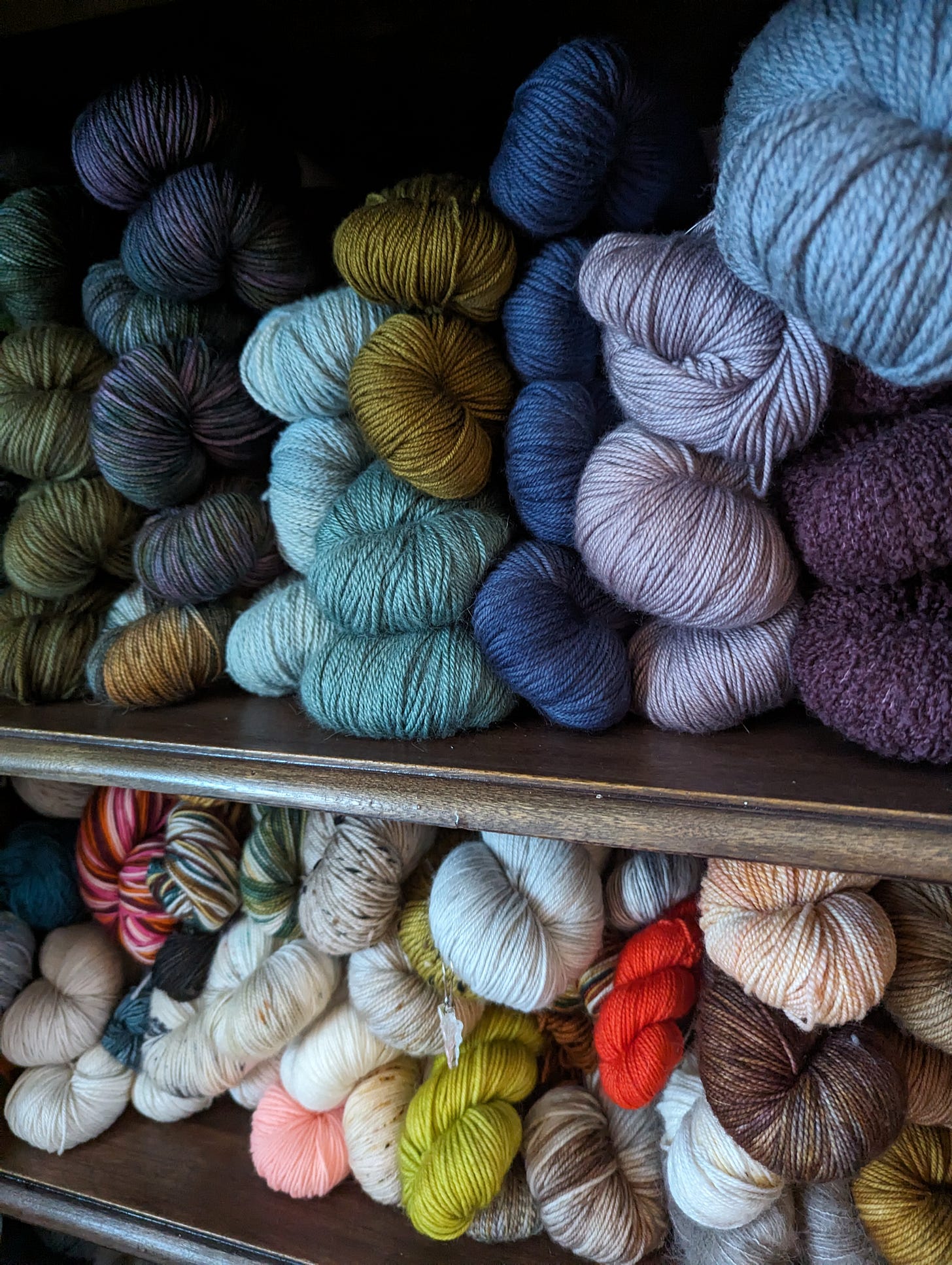 up close picture of yarn in a cabinet up close picture of yarn in a cabinet