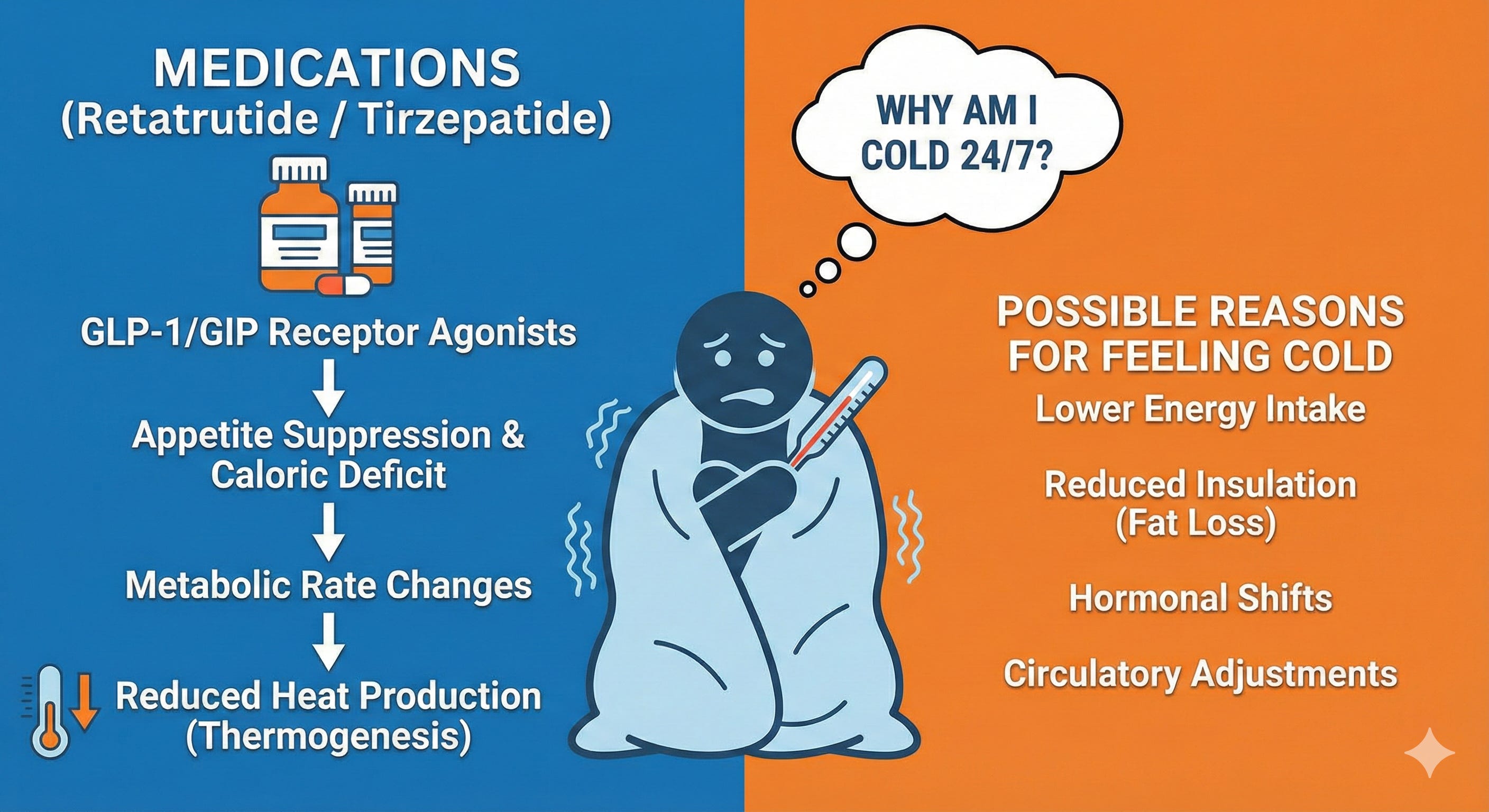Why Am I FREEZING 24/7 on Tirzepatide or Retatrutide? The Science Behind  the Shivers