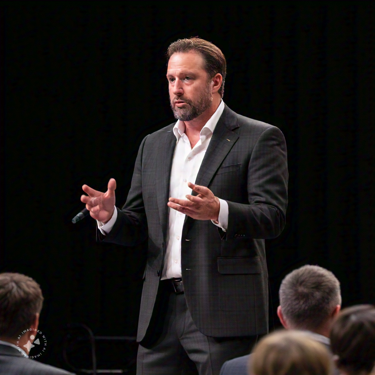 Imagine a speaker from stage who's actually trying to filter out their target audience from the crowd Imagine a speaker from stage who's actually trying to filter out their target audience from the crowd