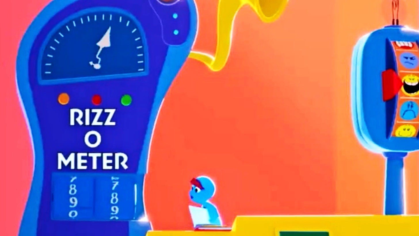 The Rizz-O-Meter in The Cat in the Hat. Image: Warner Bros. Pictures Animation, via The Hollywood Handle on X