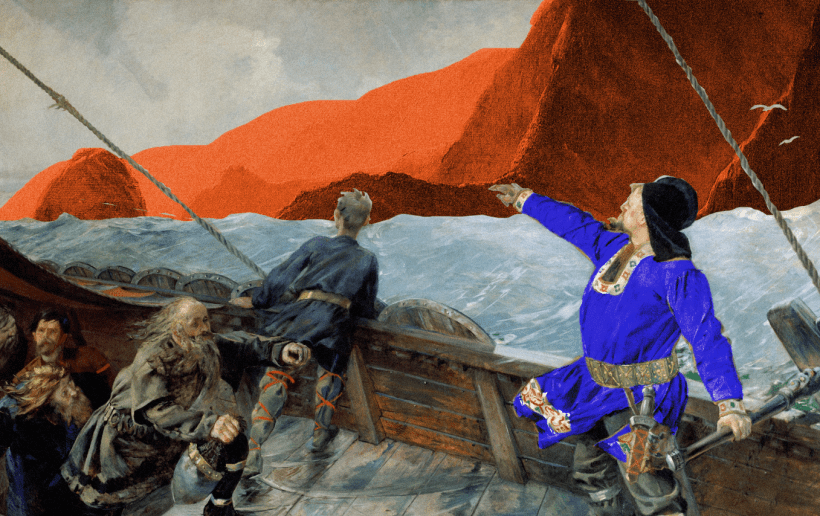 Art of Hallvard the Circle-Fater. Adapted from original images by D. Howard Hitchcock and Christian Krohg.