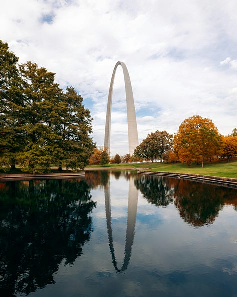 St Louis is on the eastern border of Missouri, across from Illinois on the Mississippi River.