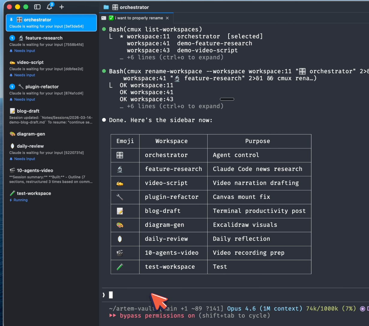 cmux named workspaces cmux named workspaces
