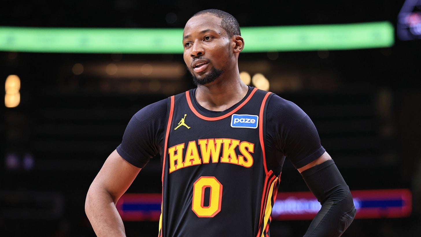 Jonathan Kuminga made his debut for the Hawks Tuesday.