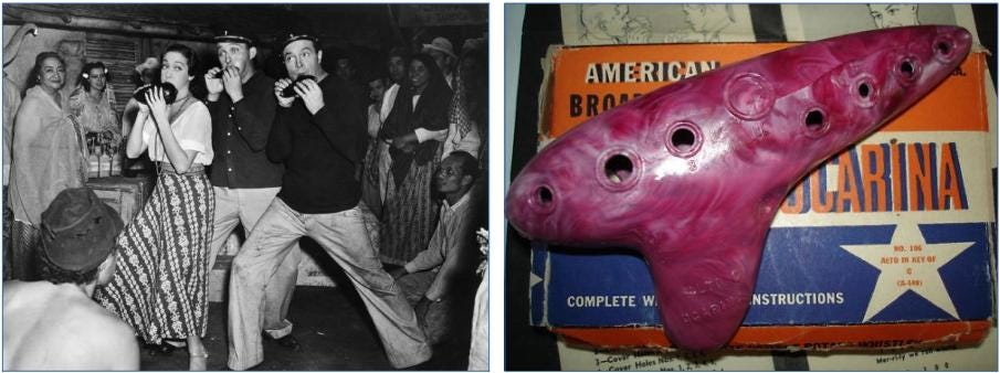 Bing Crosby, Bob Hope, and Dorothy Lamour Play. A 1940s Gretsch Ocarina.