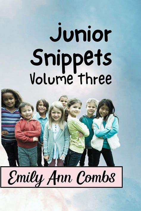 The Lord is my, Junior Snippets Volume Three available, and Rocking a Lion, a Tiger, and a Bear is out in two weeks.