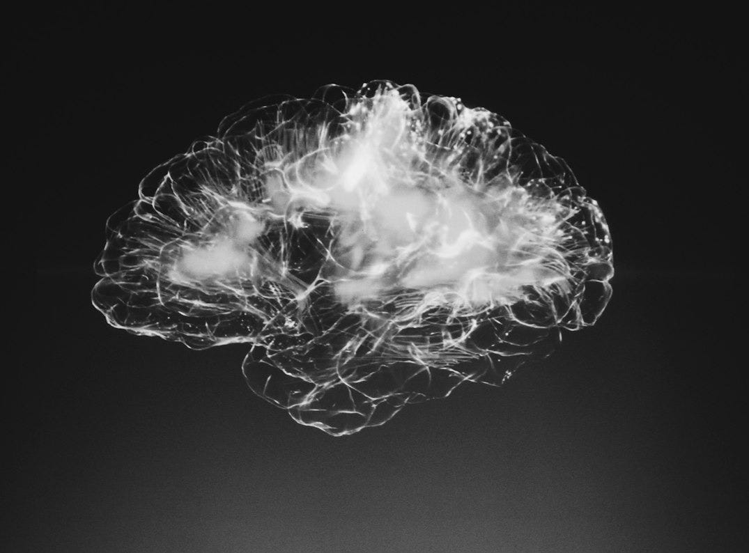 a black and white photo of a brain a black and white photo of a brain