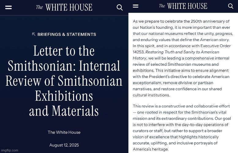 Trump Orders Review of Smithsonian!