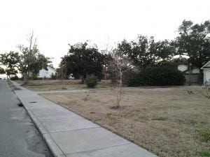 Site of Bessie Mercer's house after Katrina destroyed it.