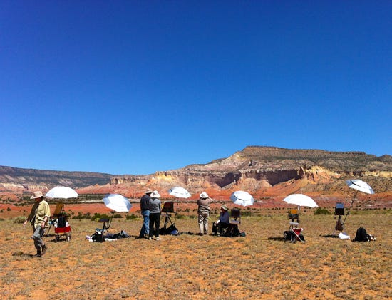 Plain Air Oil Painting Workshop in Abiquiu, New Mexico Photograph of Plein Air Painting Workshop in Abiquiu, New Mexico