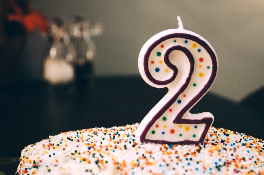 cake with 2 candle cake with 2 candle