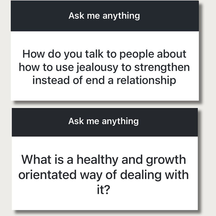AWA questions about jealousy from the P2P audience