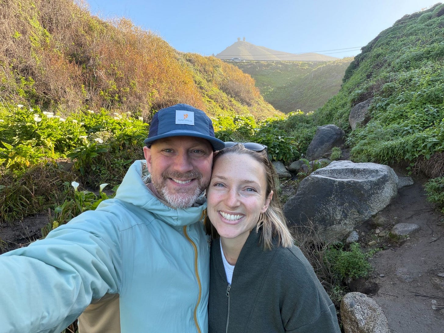 Megan with her husband in Big Sur at Alila Ventana