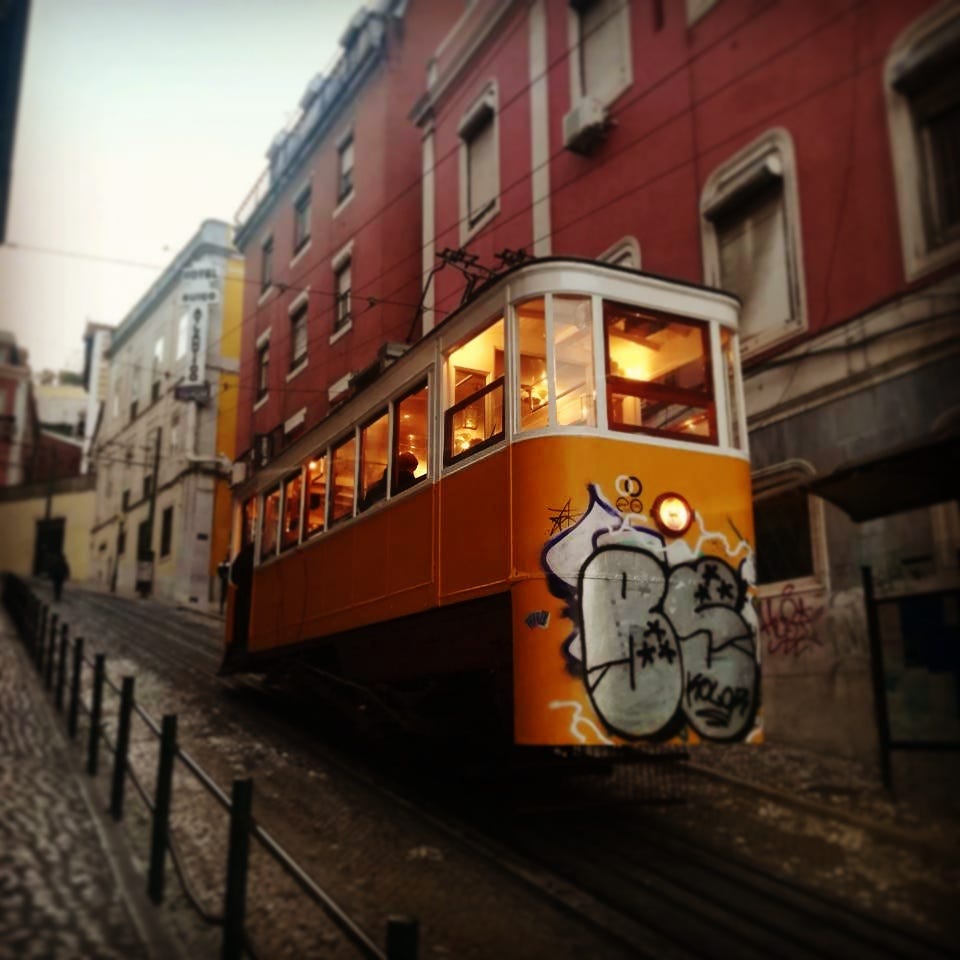 Lisbon, Portugal, train-car