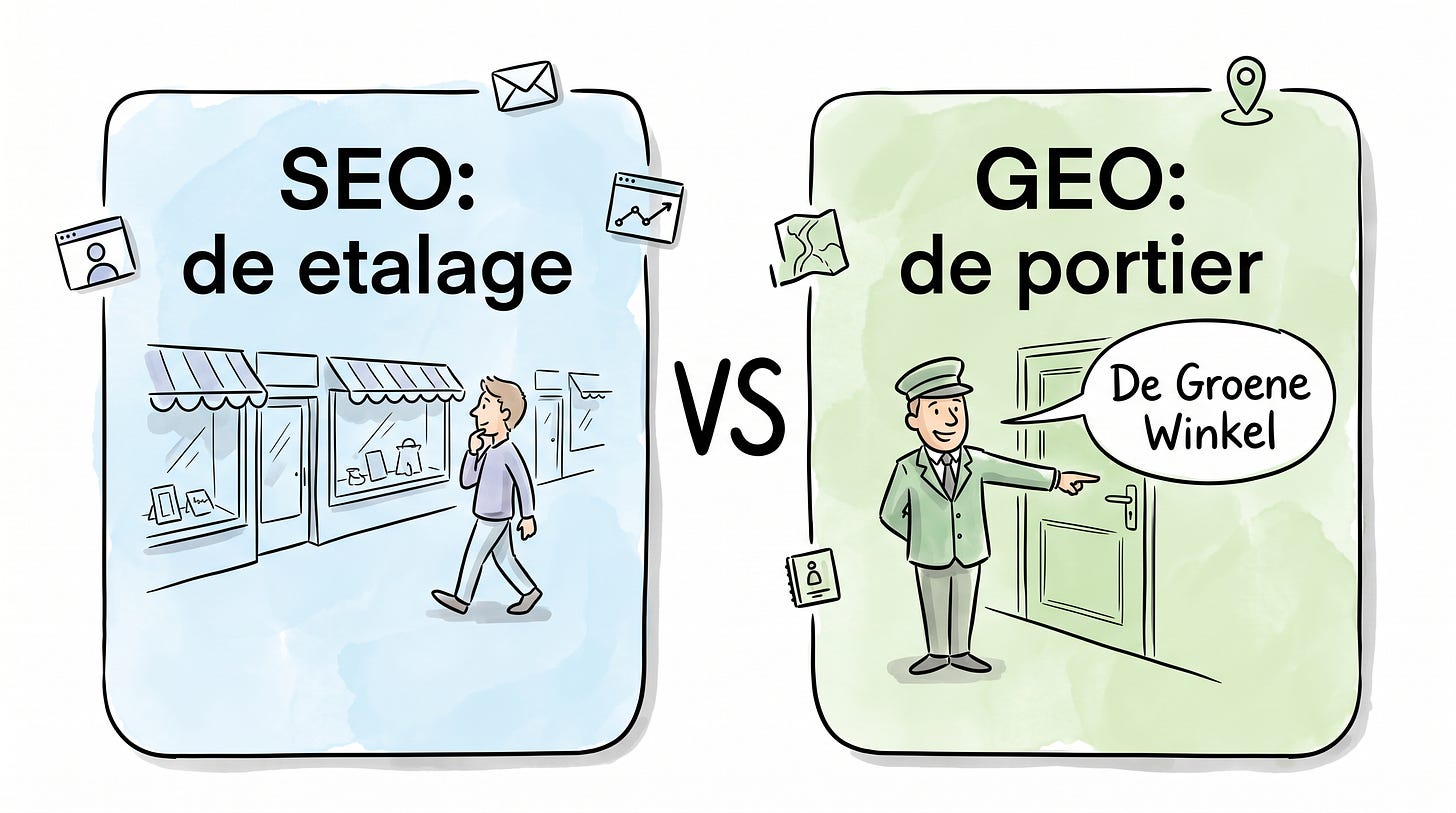 Van etalage naar portier Van etalage naar portier