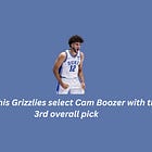 Memphis Grizzlies select Cam Boozer with the 3rd overall pick