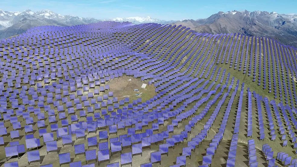 Alpe Furgge mit Solarmodulen mantelerlass Alpe Furgge mit Solarmodulen mantelerlass