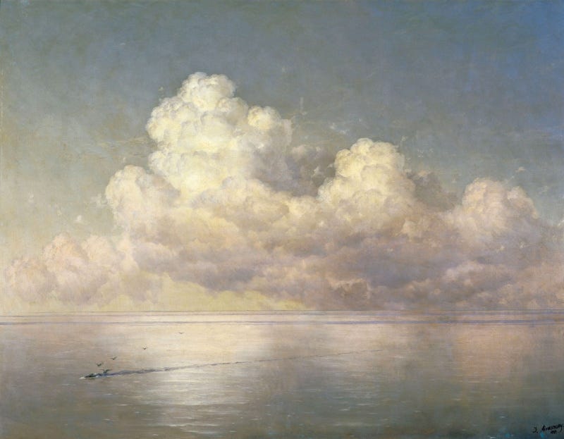 Clouds above the sea, 1889, 146×112 cm by Ivan Aivazovsky: History,  Analysis & Facts | Arthive