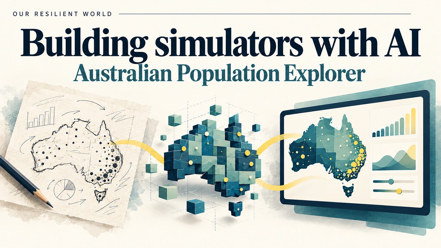 Building simulators - Australian Population Explorer graphic