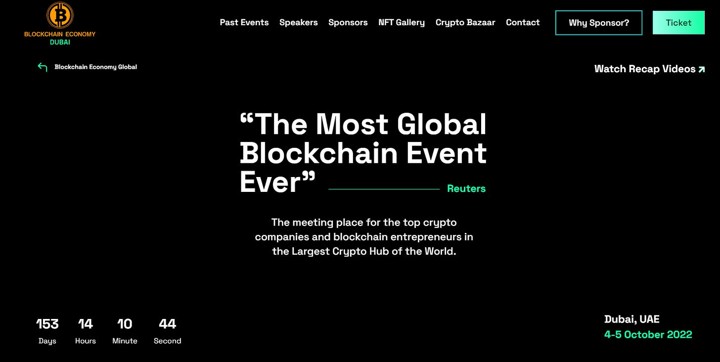 Blockchain Economy Dubai Summit