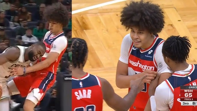 Jaylen Brown's hair rubs off again and Wizards players couldn't believe it 😂 Jaylen Brown's hair rubs off again and Wizards players couldn't believe it 😂