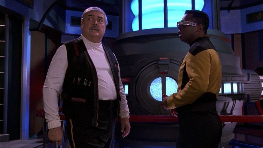 Scotty and La Forge in Main Engineering Scotty and La Forge in Main Engineering