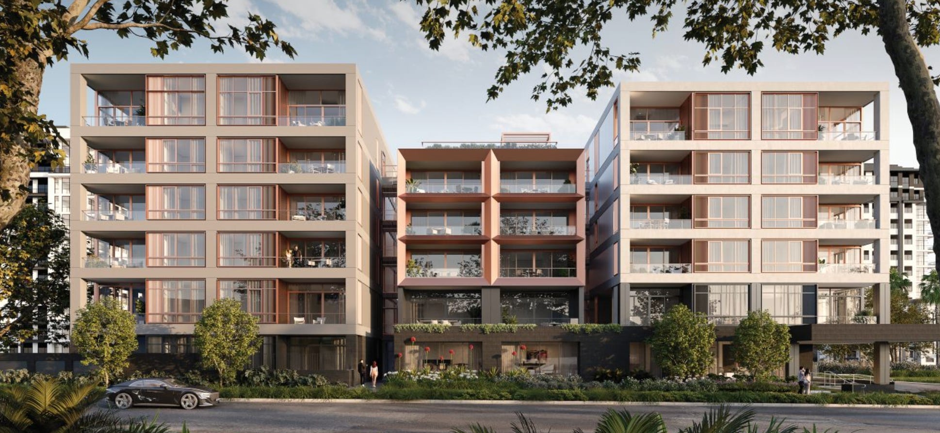 3D artist rendering of zetland apartment developments