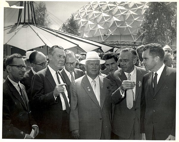 Nikita Khrushchev and Richard Nixon at the 1959 US National Exhibition in Mosco Nikita Khrushchev and Richard Nixon at the 1959 US National Exhibition in Mosco