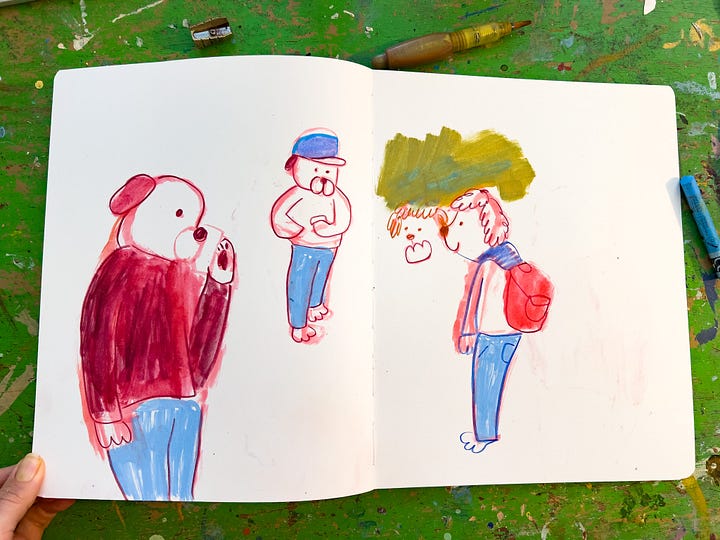 illustrations in sketchbooks by beth spencer