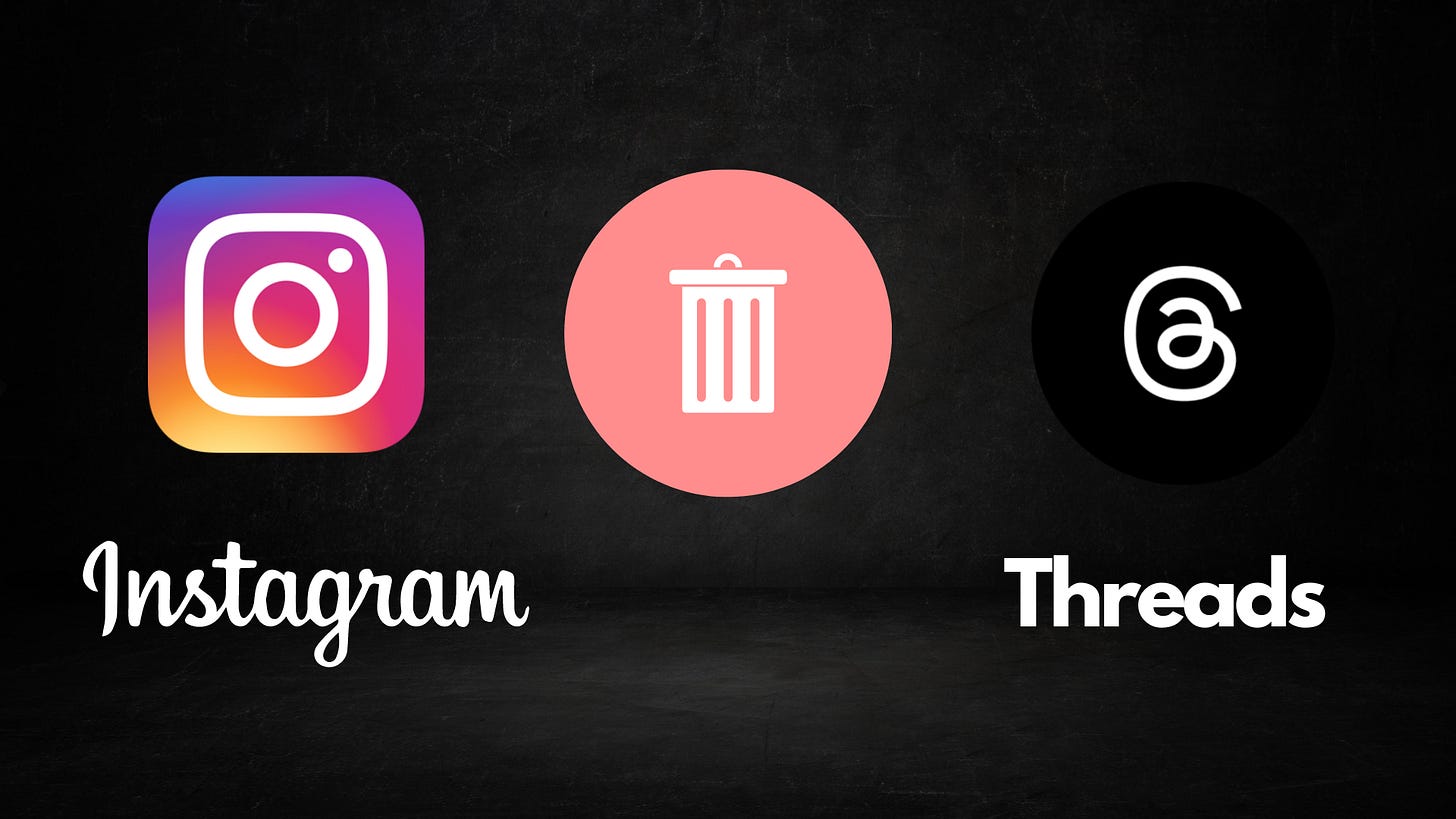 Threads delete instagram
